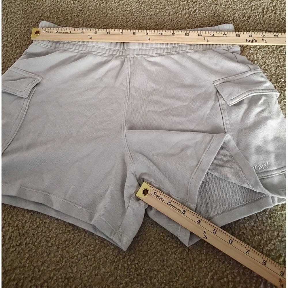 DKNY Cargo Sweat Shorts Womens Medium Gray Excellent‎ French Terry Loungewear